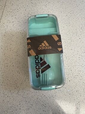 adidas Mint Green Reusable Utensil Set with Case